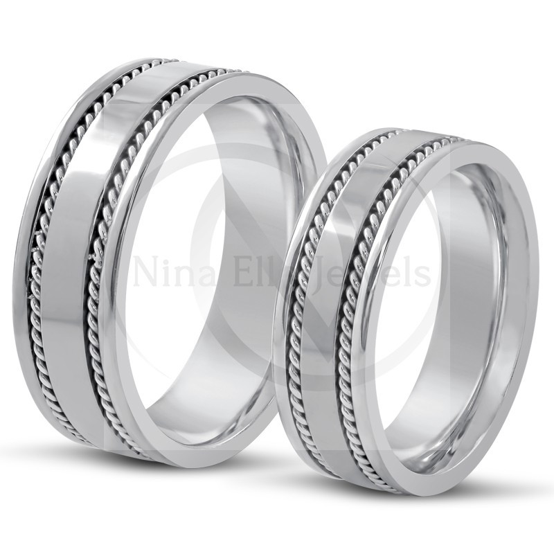 His And Hers Wedding Bands White Gold
 His And Hers Matching White Gold Platinum Wedding Bands