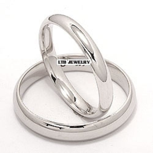 His And Hers Wedding Bands White Gold
 14K WHITE GOLD MATCHING HIS & HERS WEDDING BANDS RINGS