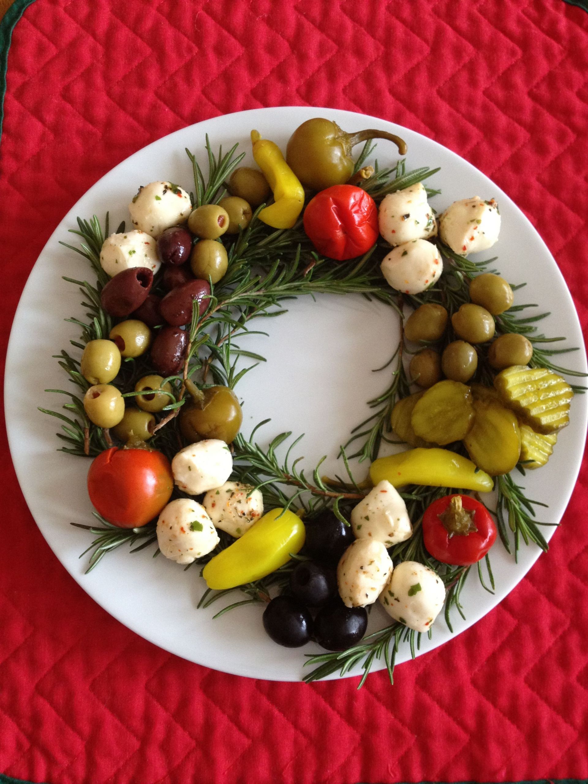 Holiday Cocktail Party Food Ideas
 Antipasto wreath