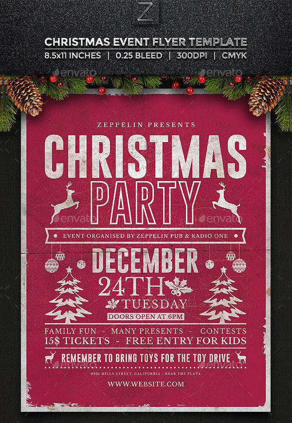 Holiday Party Flyer Ideas
 Christmas Door Decorating Contest Flyer Template