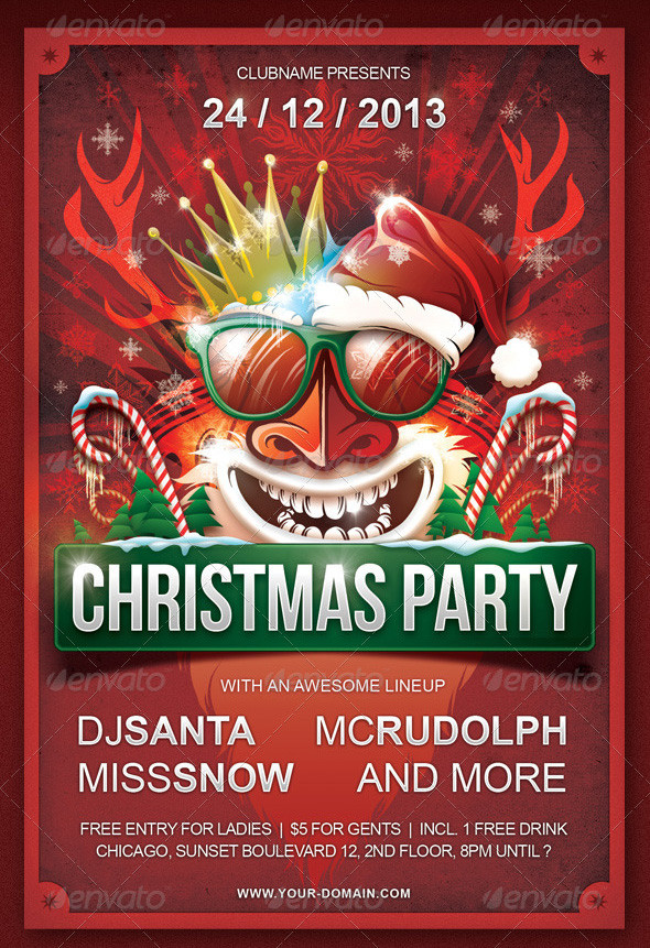 Holiday Party Flyer Ideas
 25 Christmas Poster Design Inspiration 2015 • 92