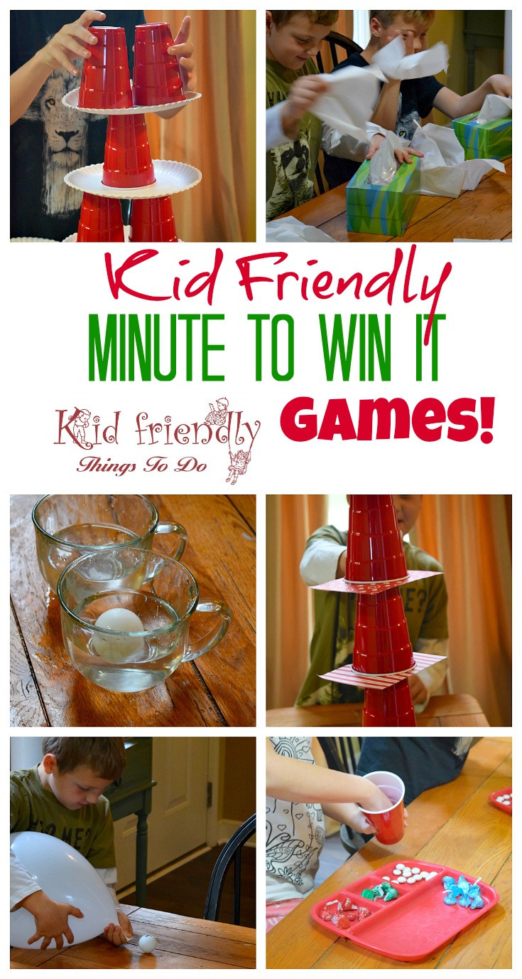 Holiday Party Game Ideas
 Kid Friendly Easy Minute To Win It Games for Your Party