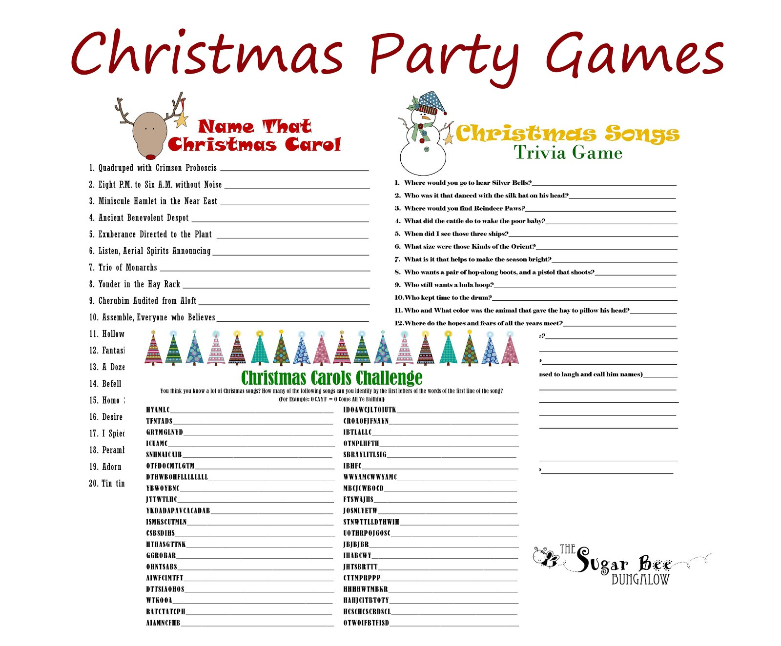 Holiday Party Game Ideas For Work
 The Sugar Bee Bungalow December 2012