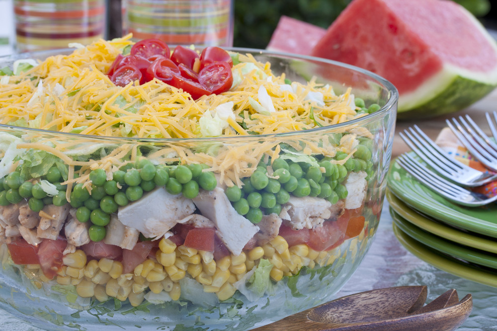 Holiday Party Potluck Ideas
 Rainbow Stacked Salad
