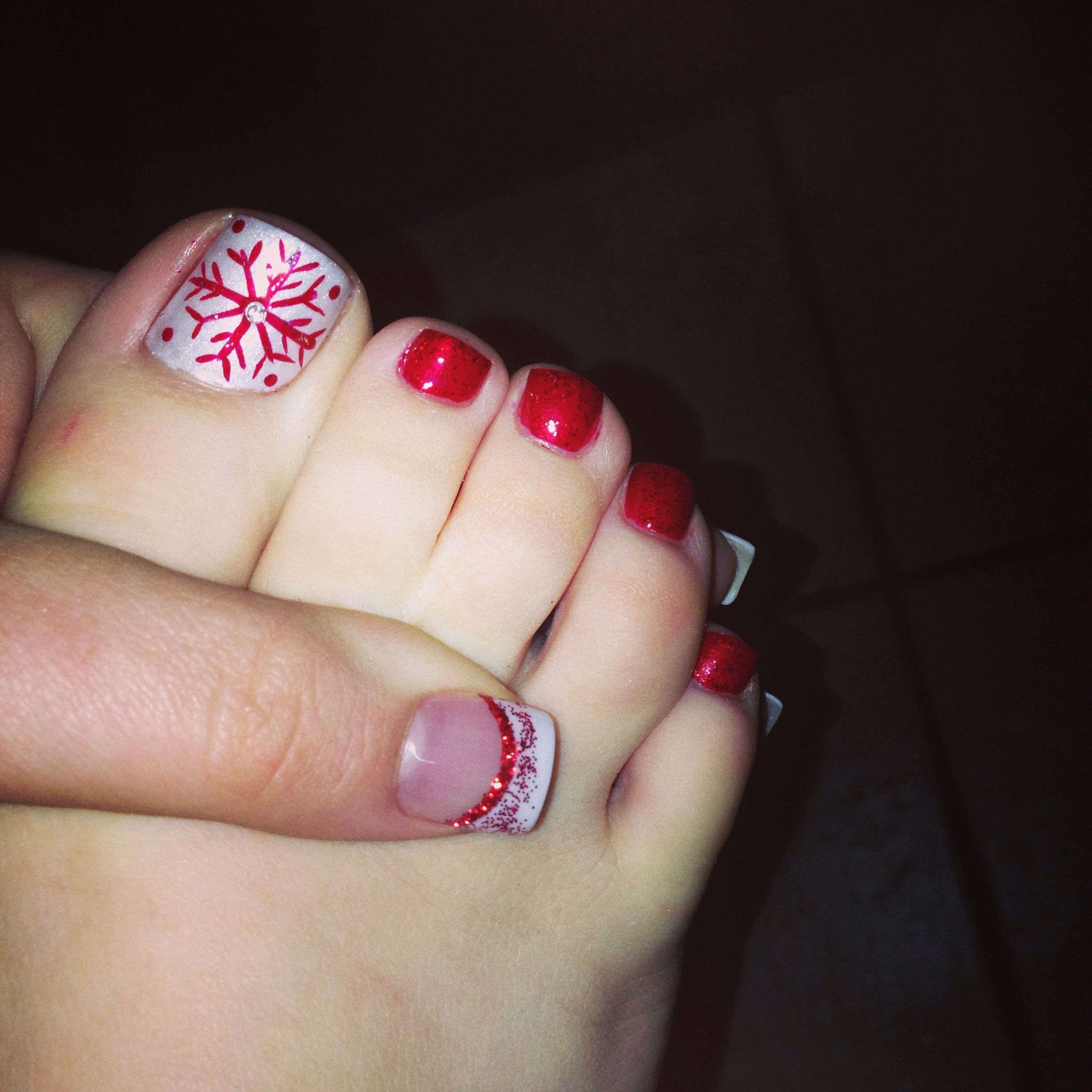 Holiday Toe Nail Designs
 Christmas nails Polished