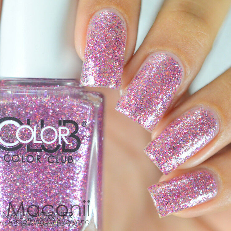 Holo Glitter Nails
 Color Club Candy Cane Pink Holographic Holo Glitter