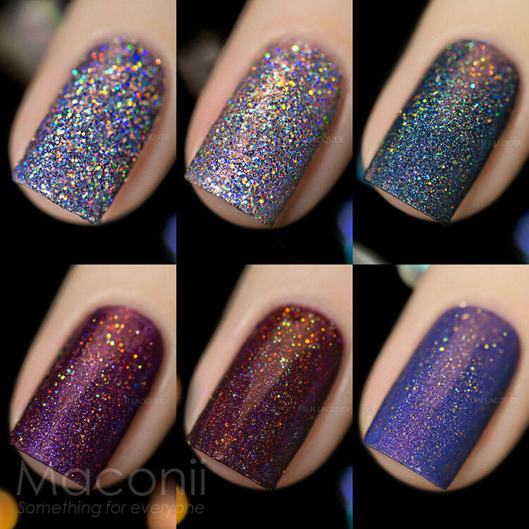 Holographic Glitter Nails
 F U N Lacquer New Year 2016 [LE] Holographic & Glitter