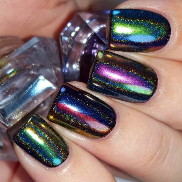 Holographic Glitter Nails
 Metallic Nail Powder 0 2g Achieve Cool Holographic