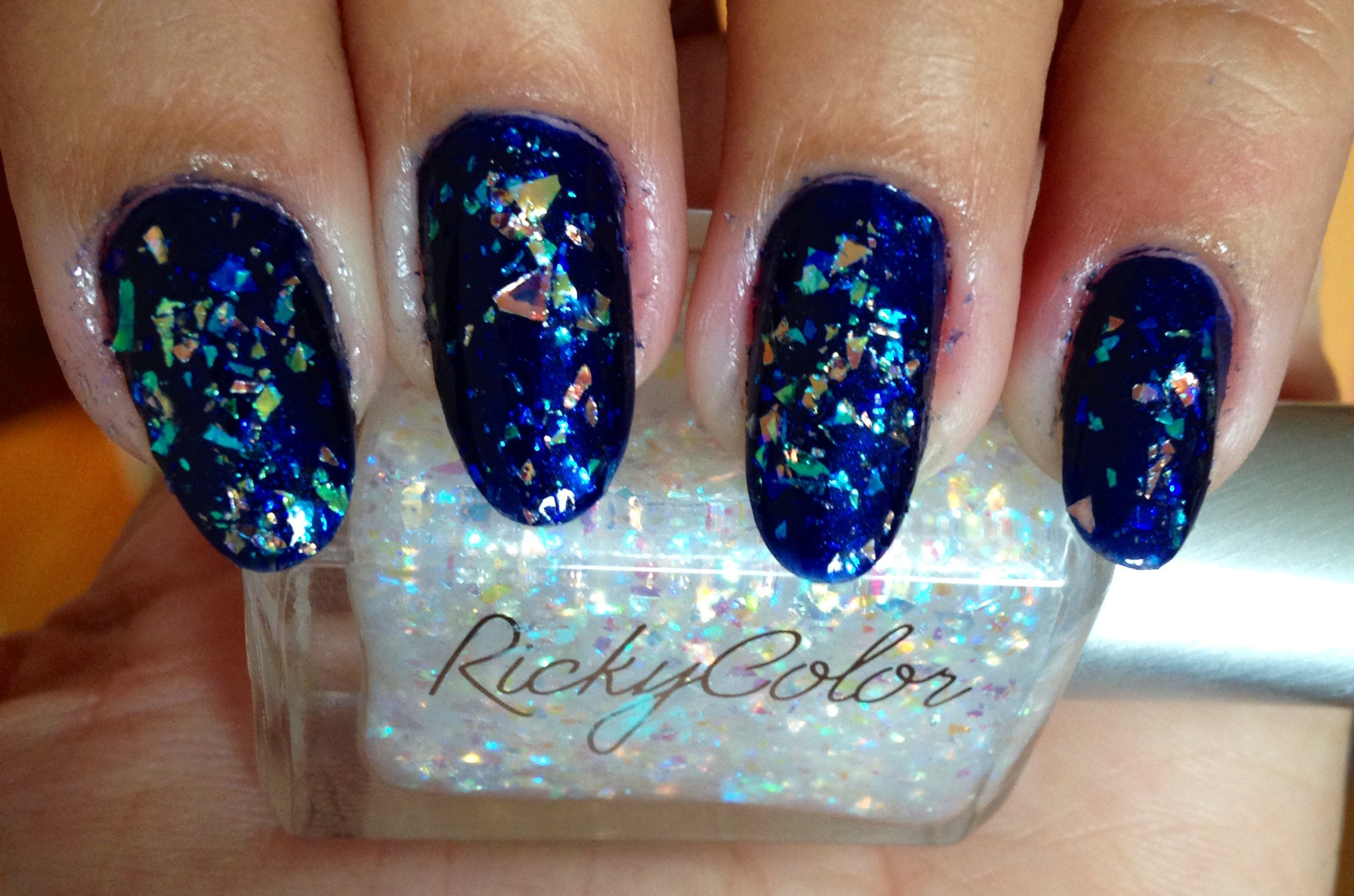 Holographic Glitter Nails
 Ricky Color in Fire Island Ferry nail polish
