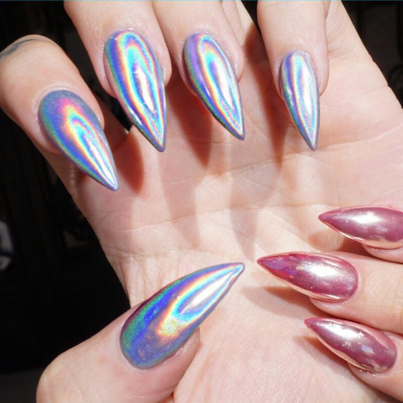 Holographic Nail Designs
 Wholesale E&A 1g Holographic Nail Polish Dust Rainbow
