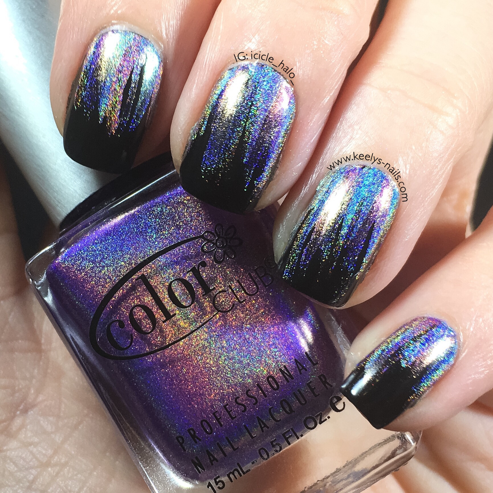 Holographic Nail Designs
 Glitch Holographic Waterfall Nail Art Keely s Nails