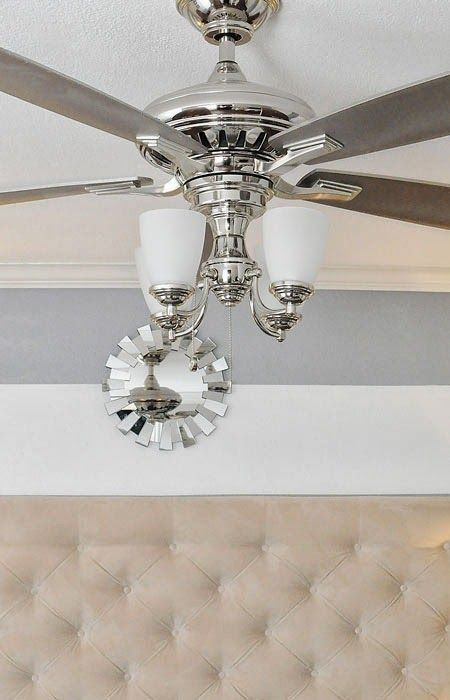 Home Depot Bedroom Lights
 Beautiful ceiling fan Chrome finish and gray blades with