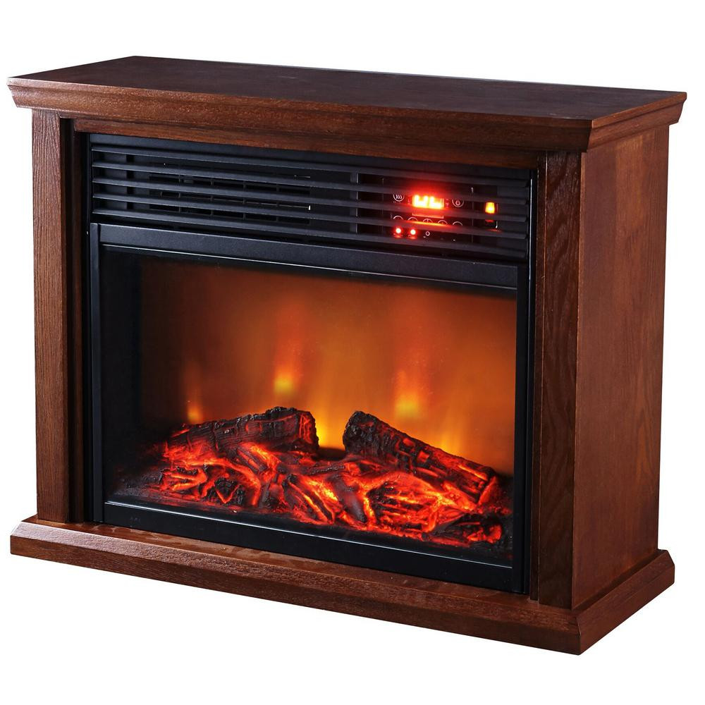 Home Depot Electric Heaters Fireplace
 Optimus Electric Infrared Fireplace Heater with Remote
