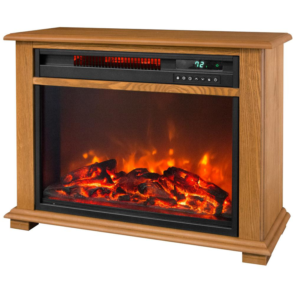 Home Depot Electric Heaters Fireplace
 Lifesmart 28 5 in Portable Fireplace Heater with