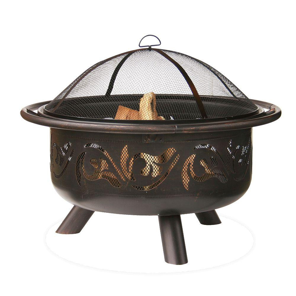 Home Depot Firepit
 Endless Summer 36 in Fire Pit with Swirl Design WAD900SP