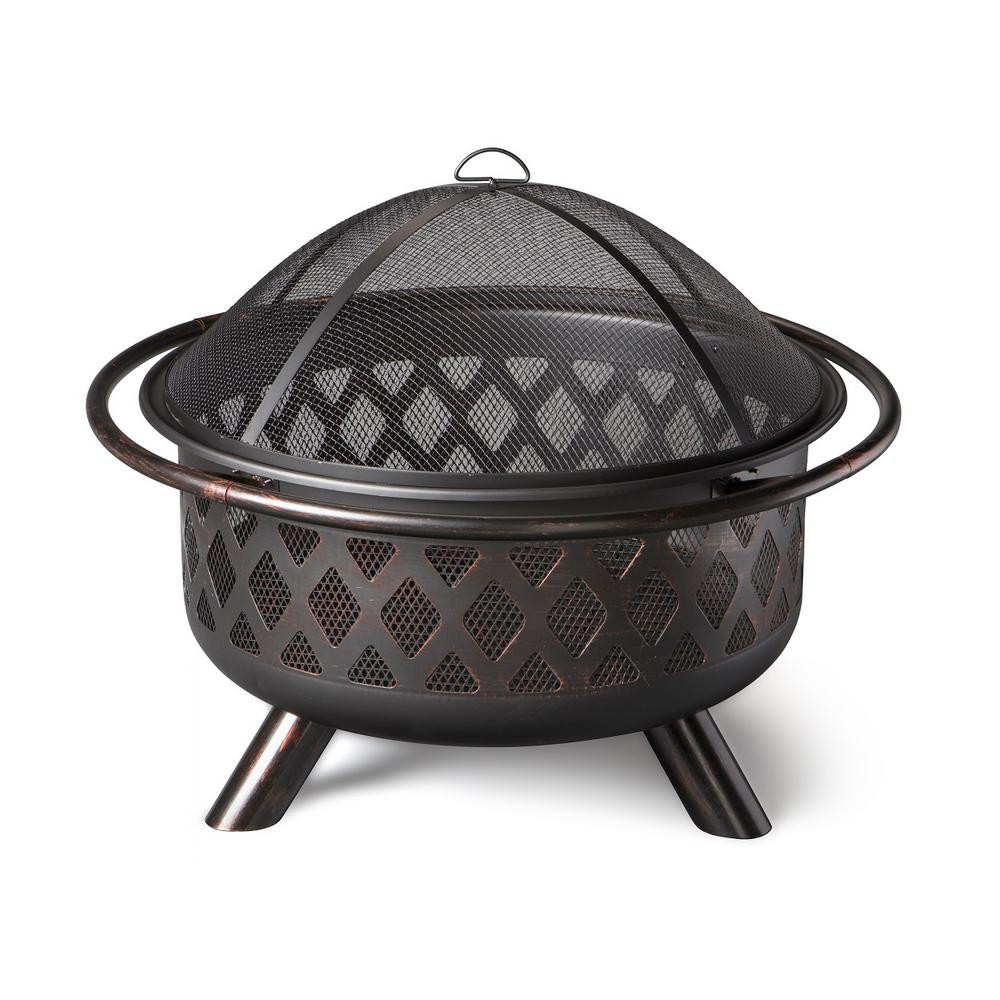 Home Depot Firepit
 Endless Summer 36 in Lattice Fire Pit in Bronze Finish