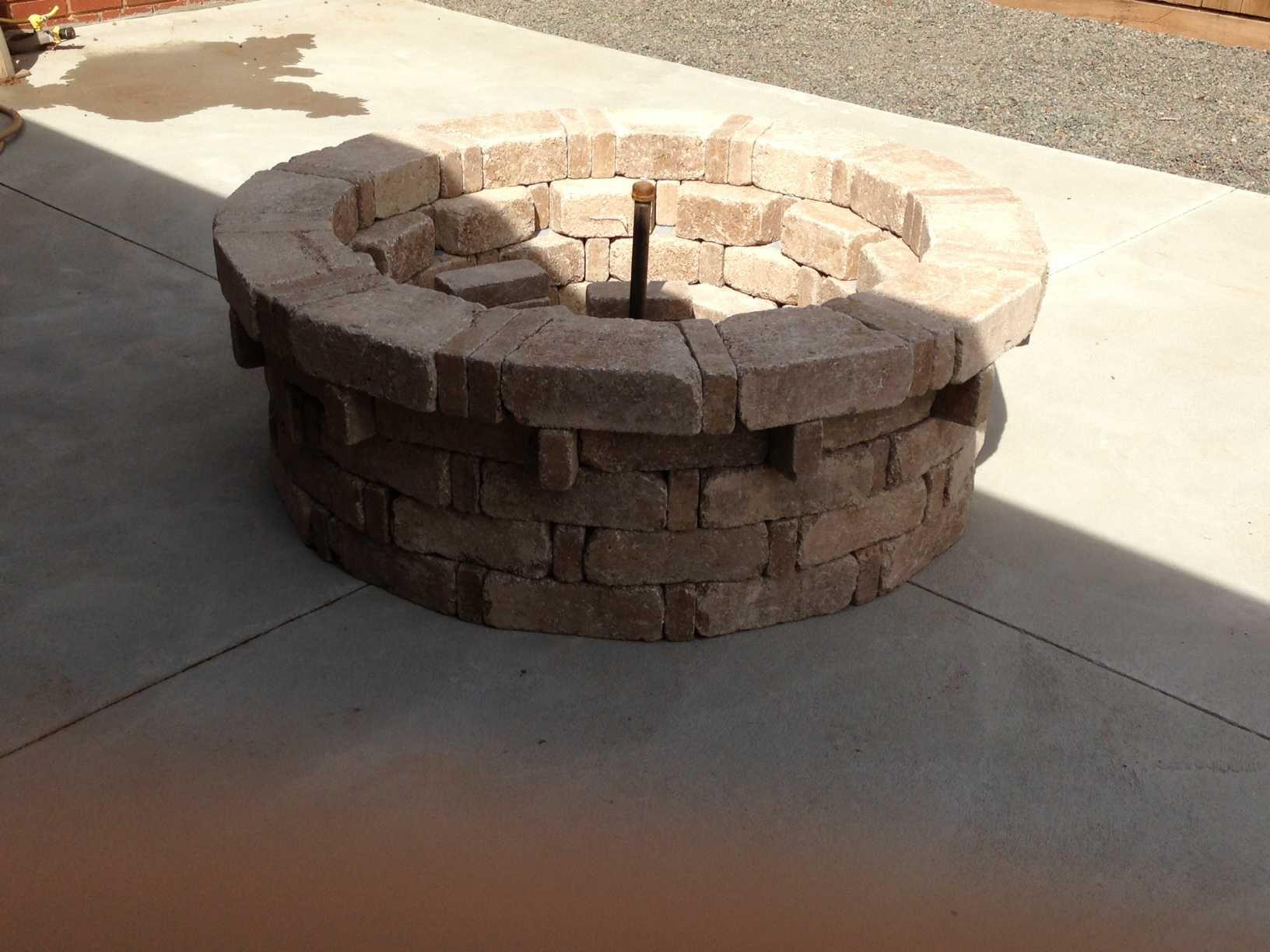 Home Depot Firepit
 Pavestone Rumbletone Fire Pit size alterations