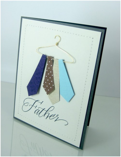 Homemade Birthday Cards For Dad
 HANDMADE A Simple Tie Card