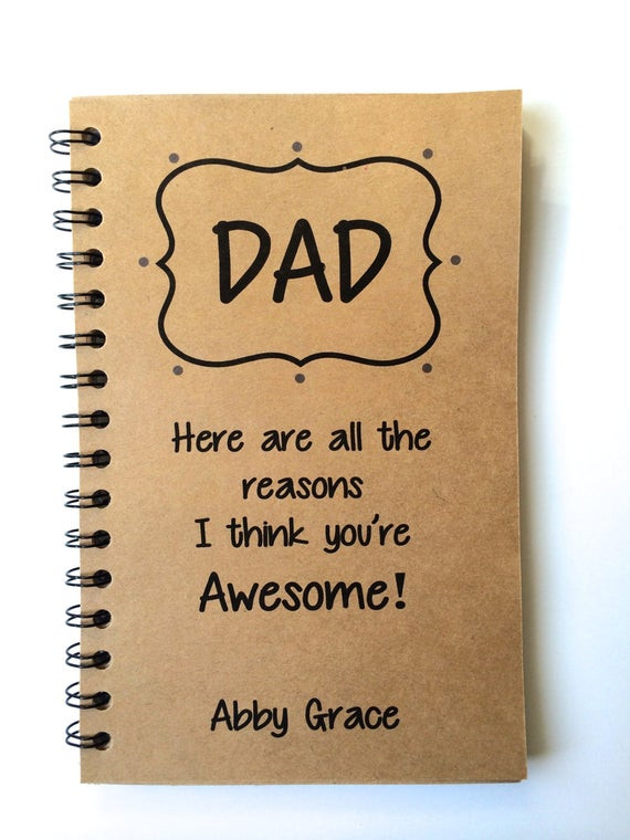 Homemade Birthday Gift Ideas For Dad From Daughter
 Fathers Day Gift Dad Gift From Daughter From Son Journal
