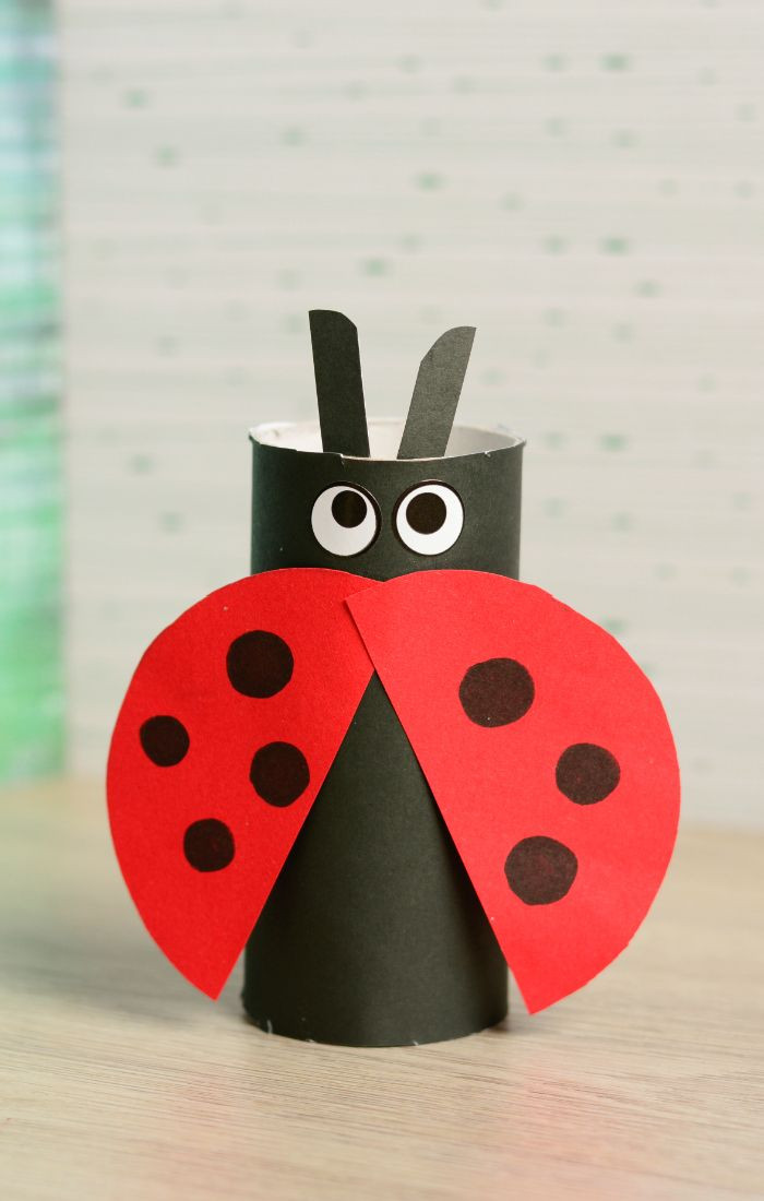 Homemade Crafts For Toddlers
 Toilet Paper Roll Ladybug Craft