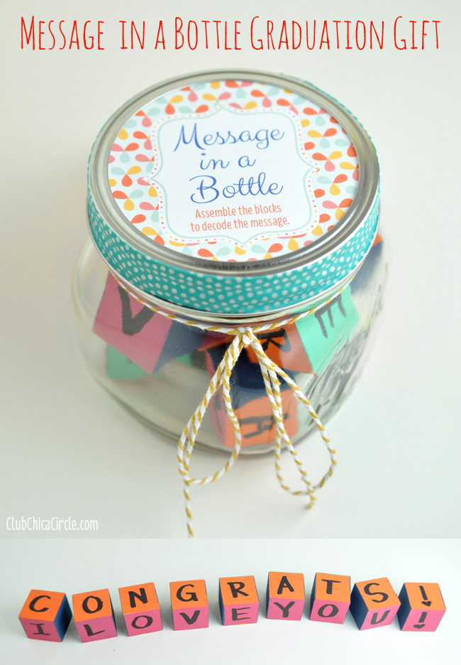 Homemade Graduation Gift Ideas
 Message in a Bottle Homemade Graduation Gift Idea