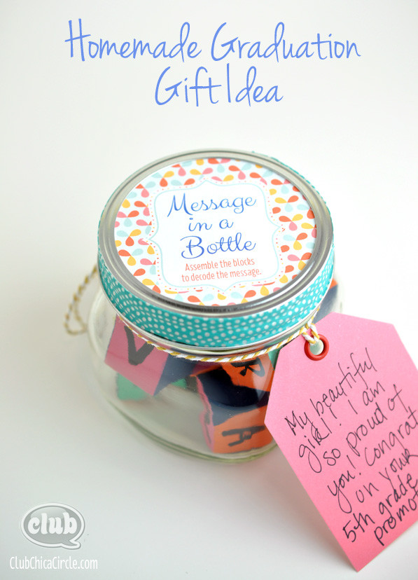 Homemade Graduation Gift Ideas
 Message in a Bottle Homemade Graduation Gift Idea