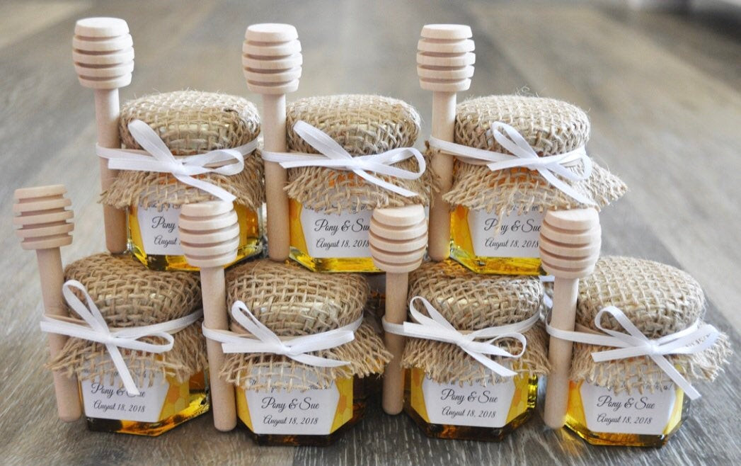 Honey Wedding Favors
 25 Honey Jar Favors 2 oz Wedding Favors Party Favors