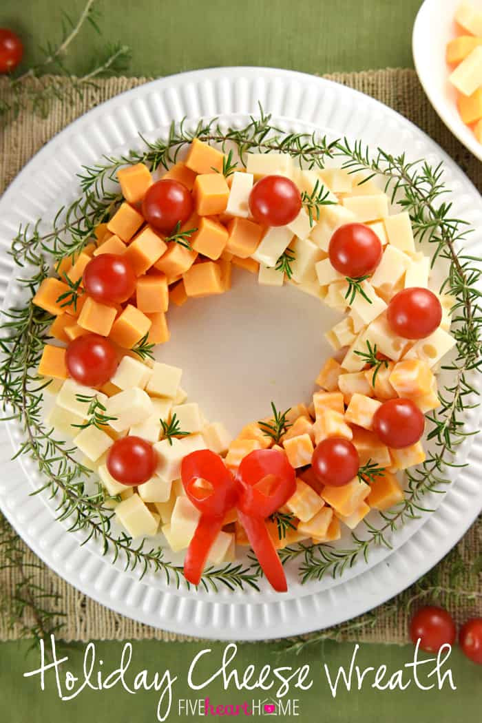 Horderves Ideas For Christmas Party
 Holiday Cheese Wreath • FIVEheartHOME