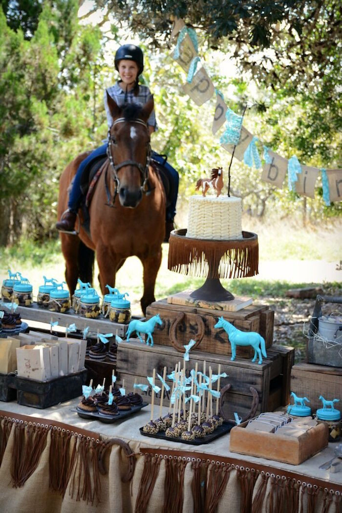 Horse Birthday Party
 Kara s Party Ideas Rustic Horse Birthday Party