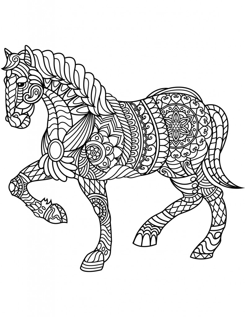 Horse Coloring Pages For Older Kids
 Horse Coloring Pages for Adults