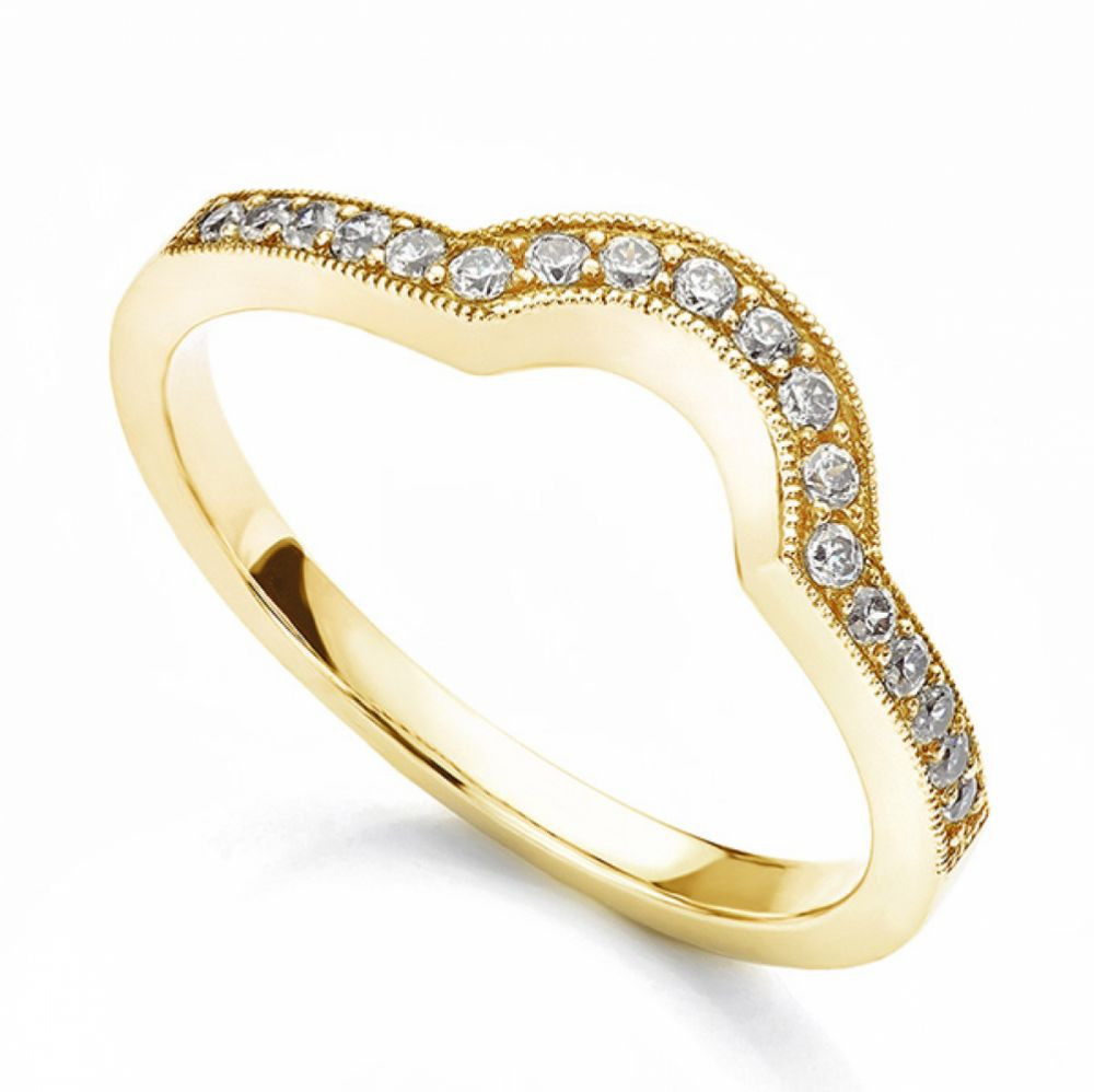 Horseshoe Wedding Rings
 Vintage Horseshoe Shaped Diamond Wedding Ring