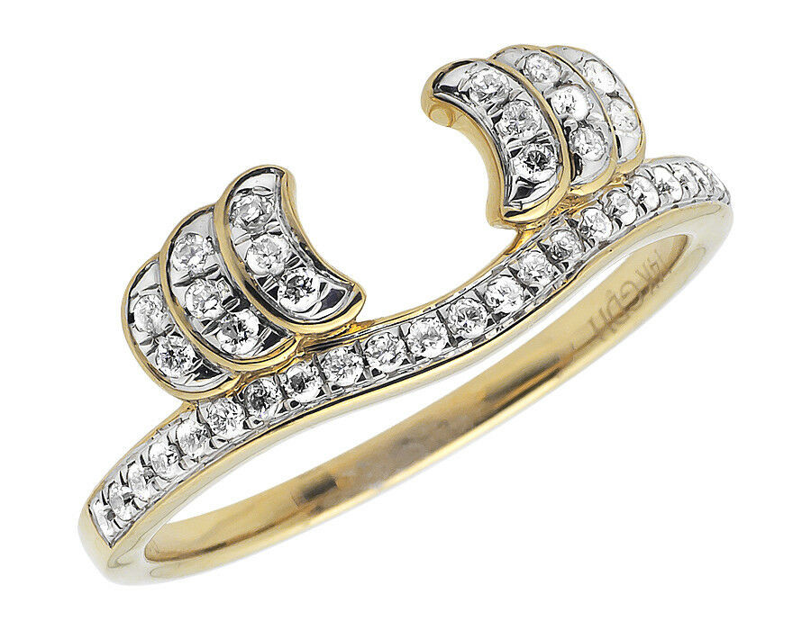Horseshoe Wedding Rings
 14k Yellow Gold Horse Shoe Diamond Engagement Wedding Ring