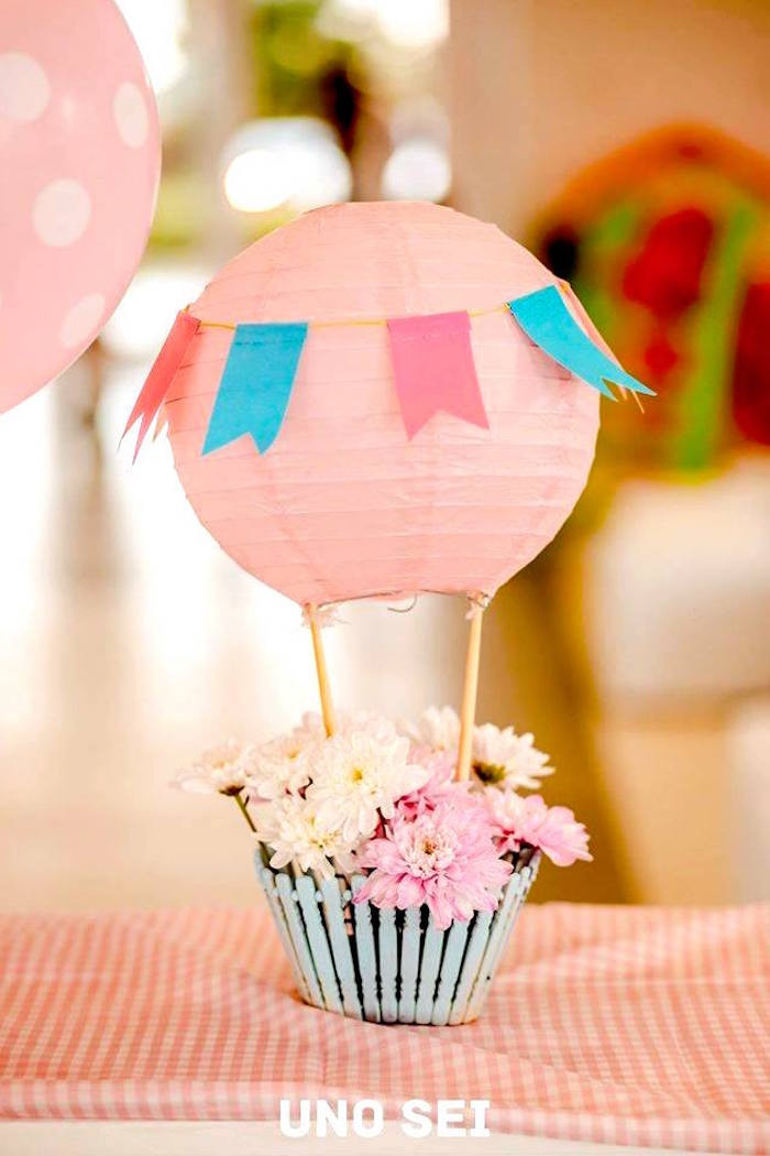 Hot Air Balloon Birthday Decorations
 Kara s Party Ideas Shabby Chic Hot Air Balloon Party