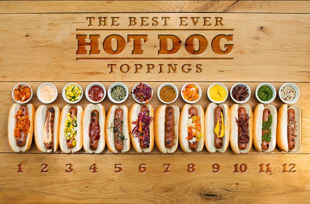 Hot Dogs Condiments
 12 Amazing Hot Dog Topping Ideas with Recipes