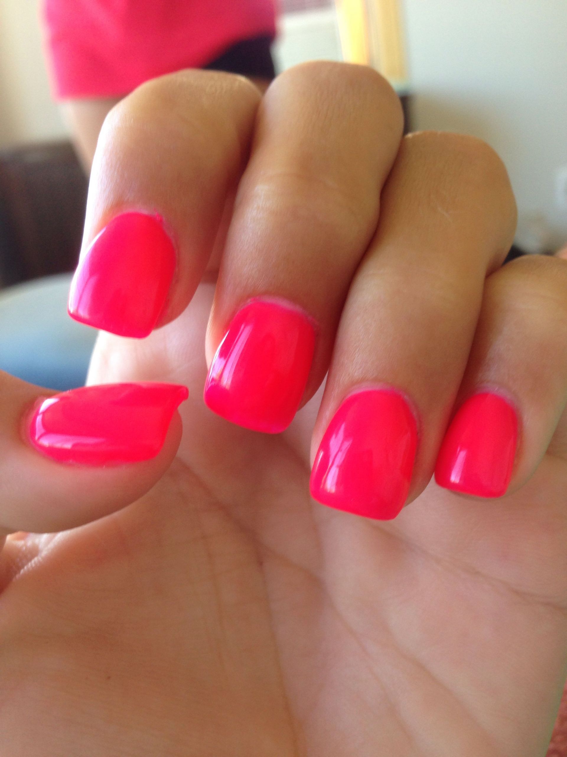 Hot Nail Colors
 Hot pink nails summer love nails Nailssss