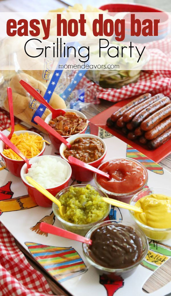 Hot Party Food Ideas
 Create an easy hot dog bar for your next grilling party