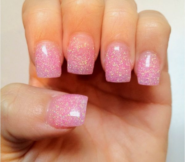 Hot Pink Glitter Nails
 Top 55 Pretty in Pink Nail Designs