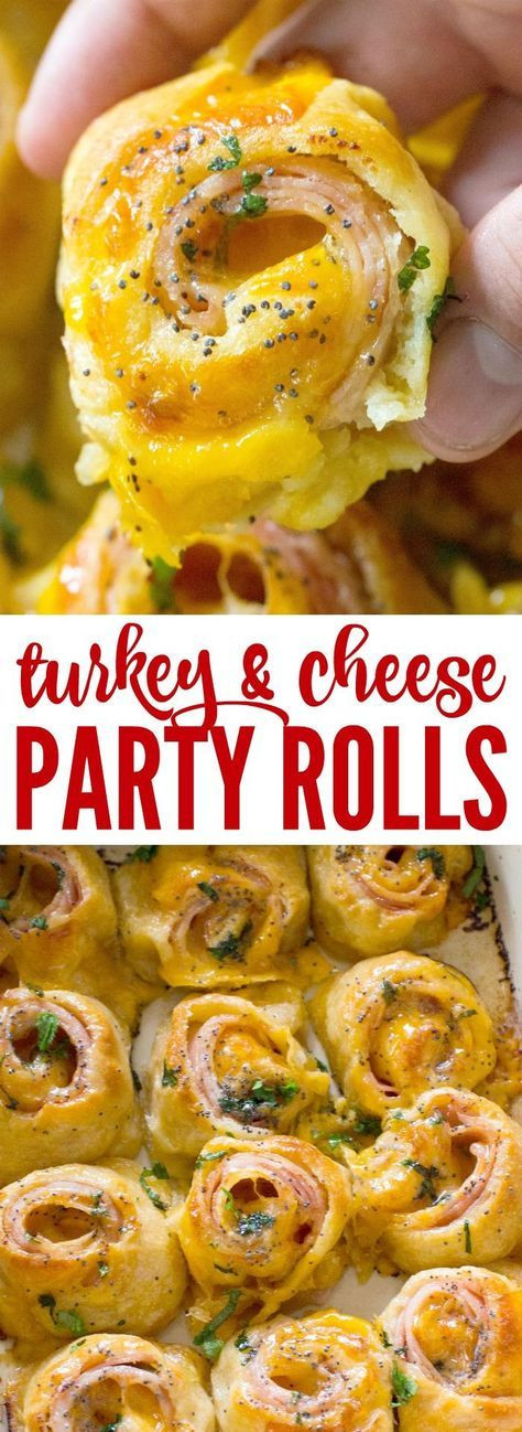 Hot Turkey Sandwiches For A Crowd
 These Hot Turkey and Cheese Party Rolls are an Easy Dinner