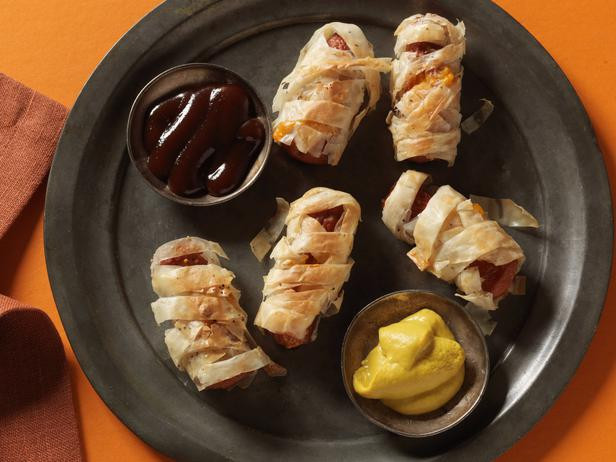 Hotdog Recipes For Kids
 Phyllo Wrapped Hot Dog Mummies Halloween Recipe