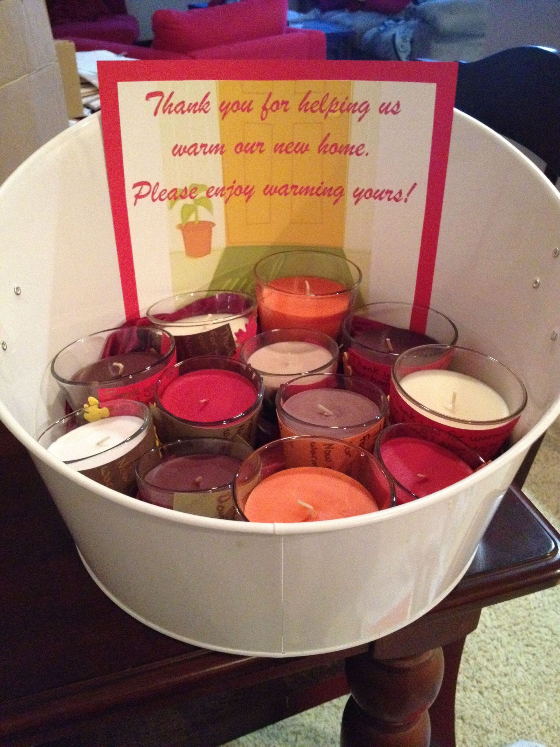 Housewarming Thank You Gift Ideas
 Housewarming party candle favors thank you for warming