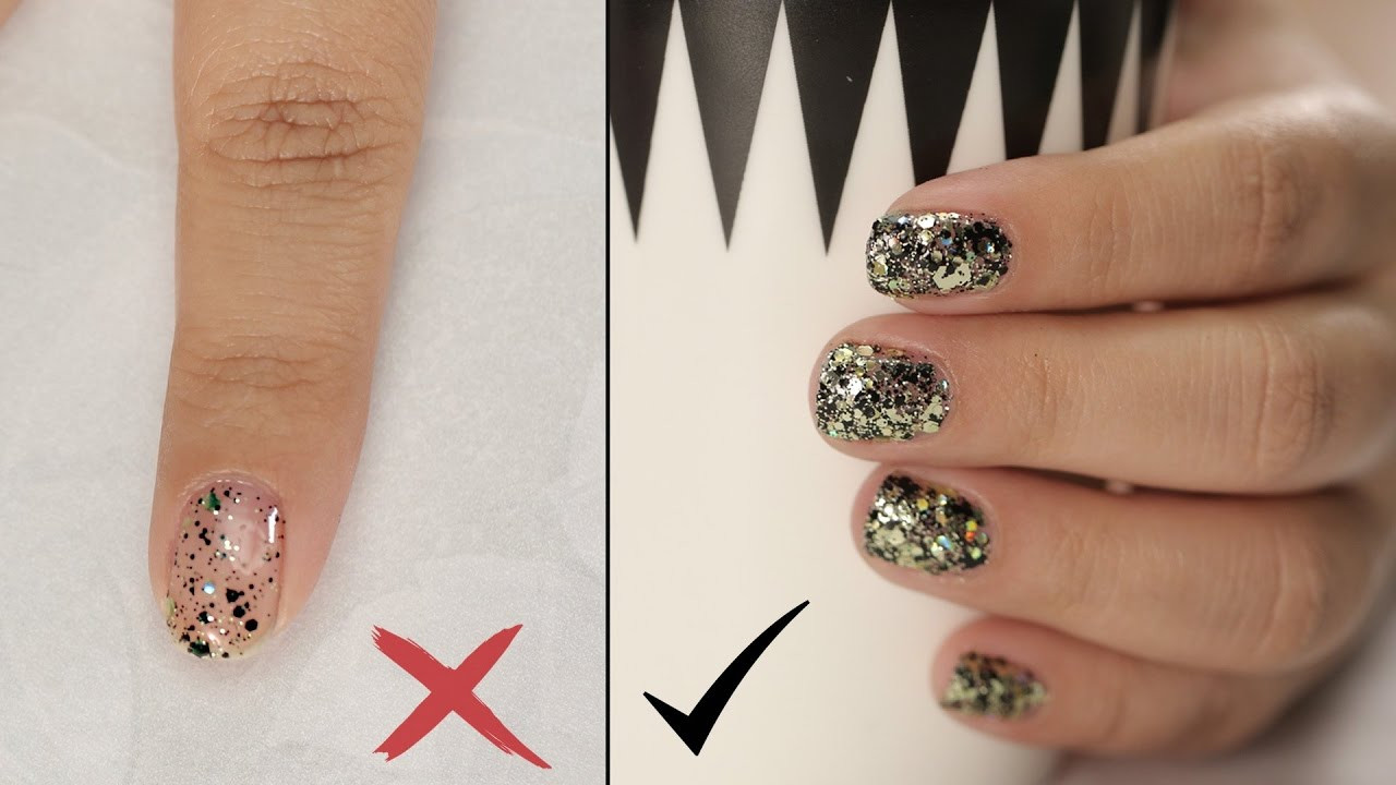 How To Apply Glitter To Nails
 How To Apply Glitter Nail Polish Nail Painting Tips