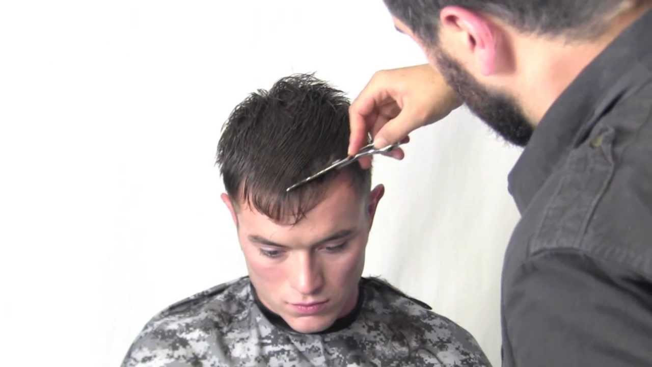 How To Cut Mens Long Hair With Scissors
 Men s Military Haircut Technique