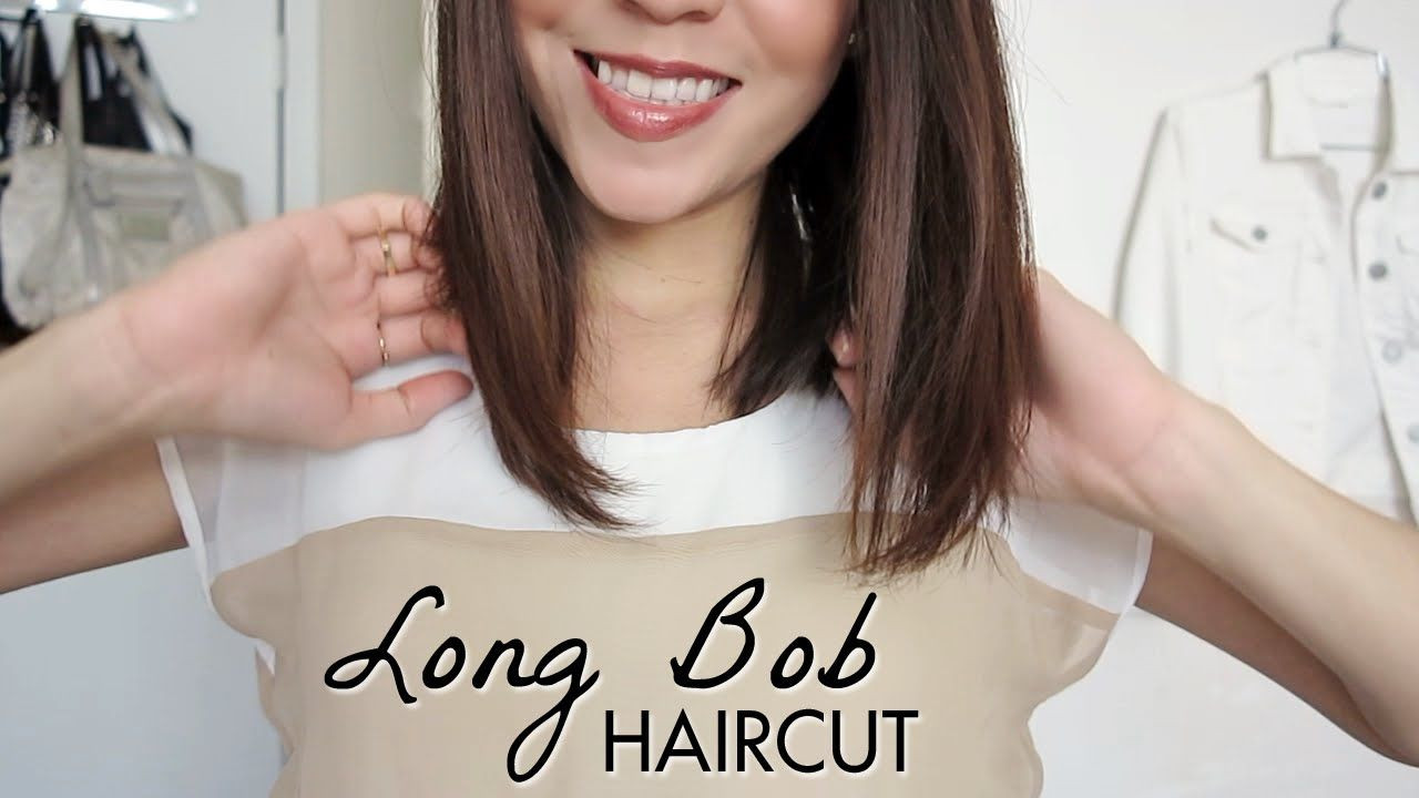 How To Cut The Back Of Your Hair Short
 Long Bob Haircut Tutorial How to Cut Your Own Hair