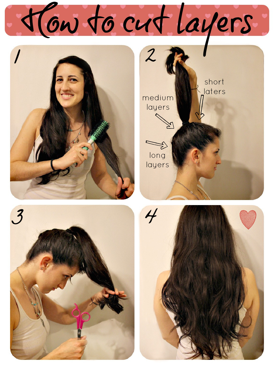 How To Cut Your Own Hair Women
 How to cut your own hair in long layers Hairstyle for