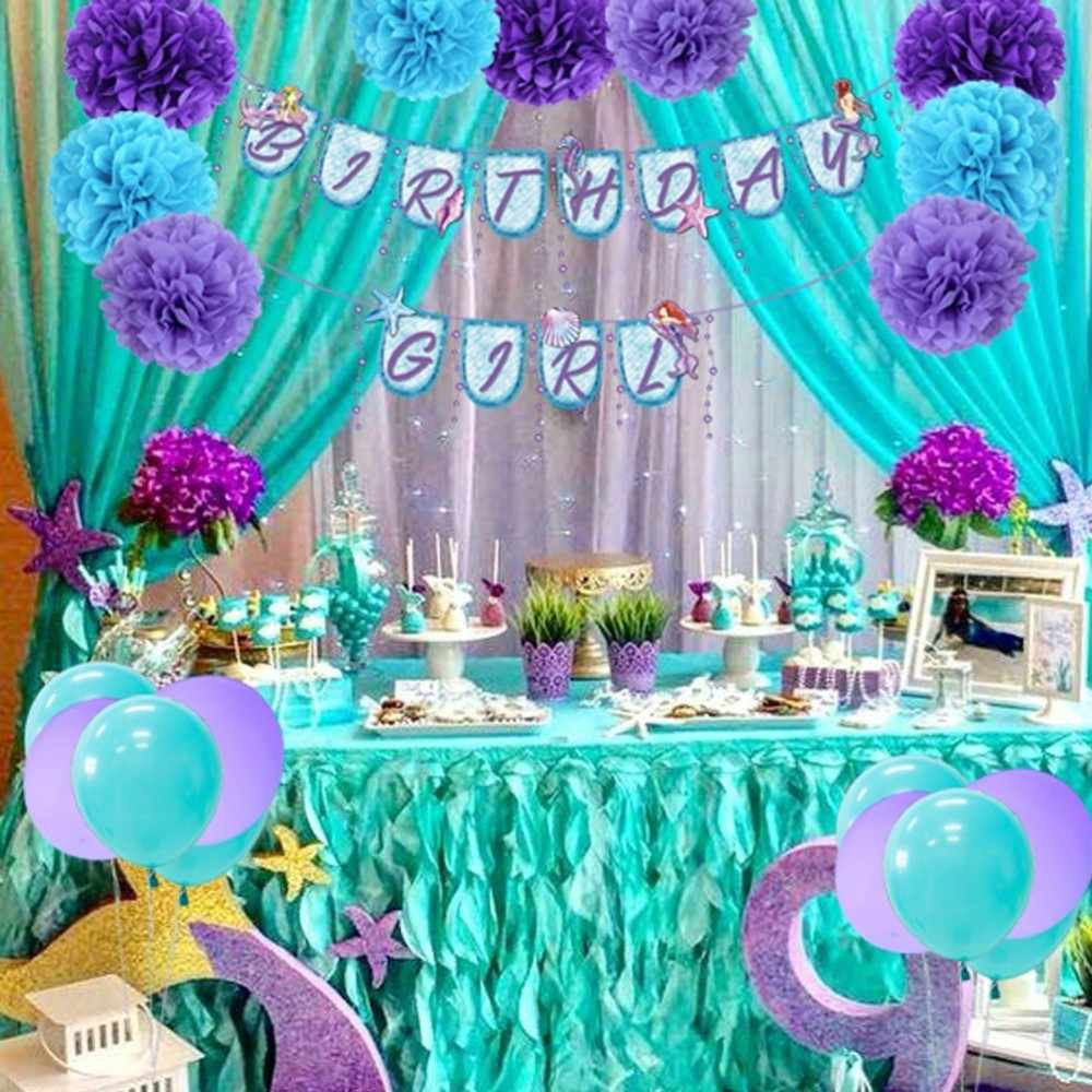 How To Decorate Birthday Party
 Kids Birthday Decorations Mermaid Party Decorations