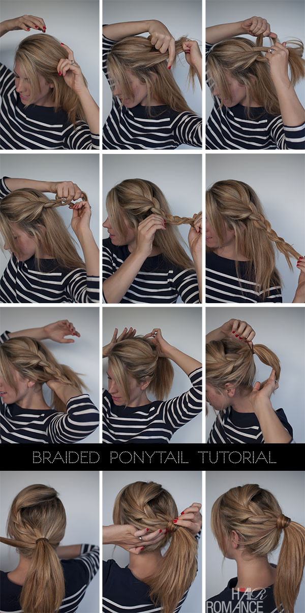 How To Do Cool Hairstyles
 Easy braided ponytail hairstyle how to Hair Romance