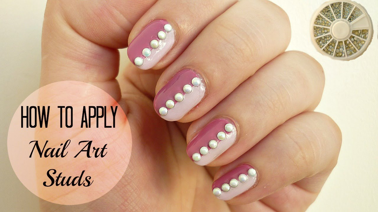 How To Do Nail Designs
 How To Apply Nail Art Studs DIY 3 easy methods