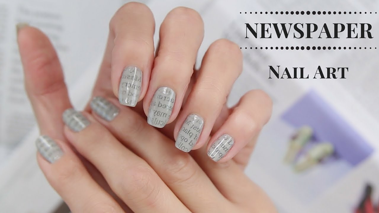 How To Do Nail Designs
 Newspaper Nail Art Tutorial