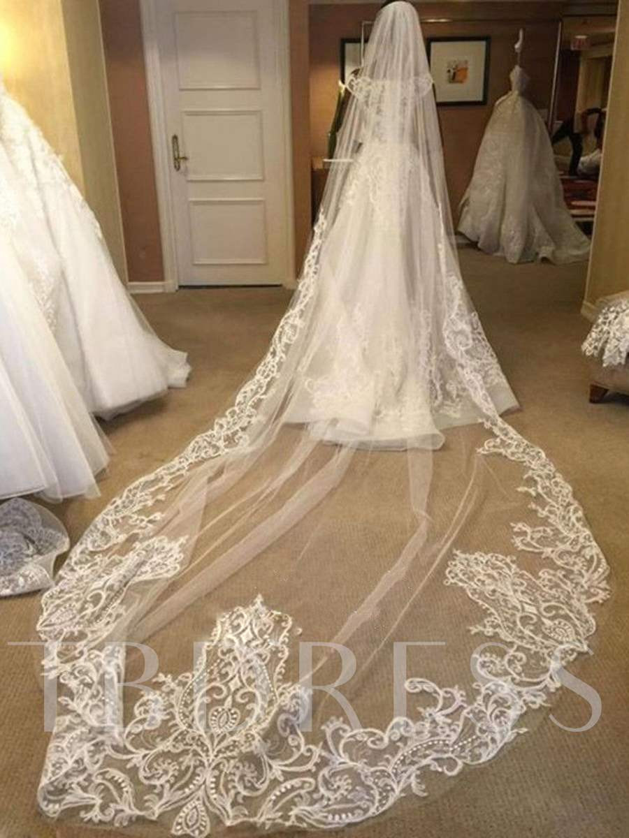 How To Make A Cathedral Wedding Veil
 1 Tier Long Wedding Cathedral Veil Tbdress