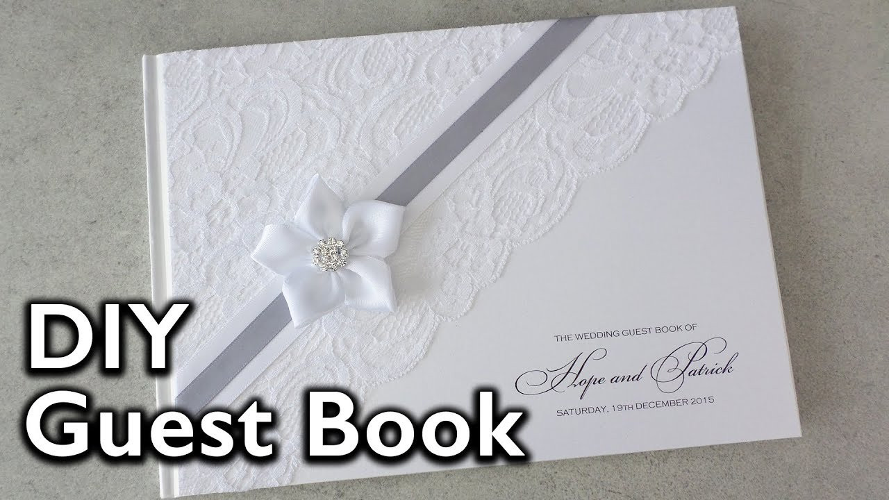 How To Make A Wedding Guest Book
 How to make an elegant lace and satin ribbon flower Guest